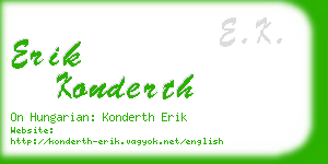 erik konderth business card